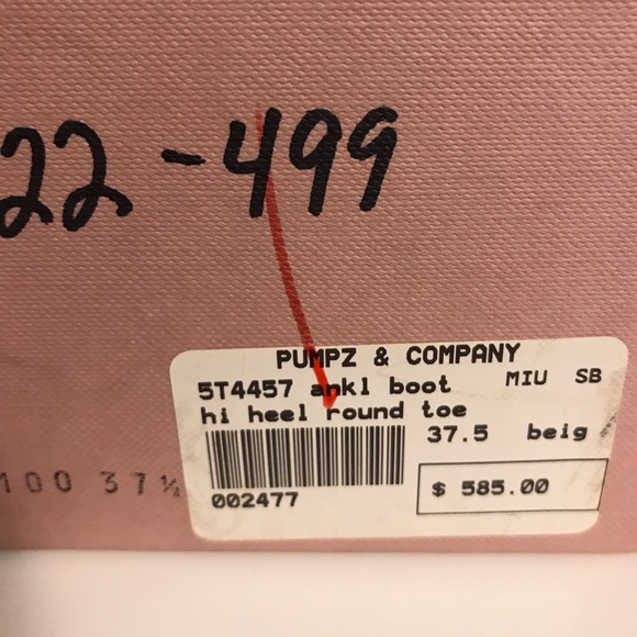 NWT Miu Miu tan & brown ankle boots - size 7.5 - Picture 3 of 7